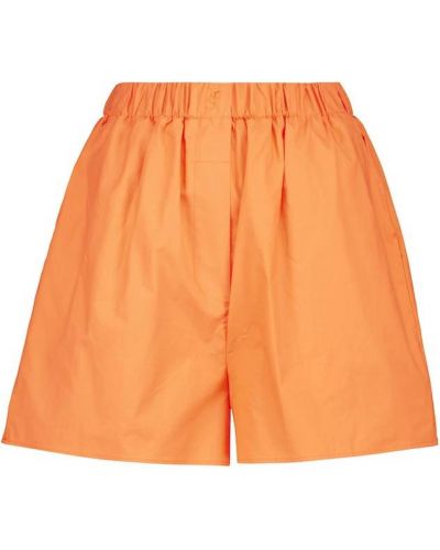 Bombažne kratke hlače The Frankie Shop oranžna