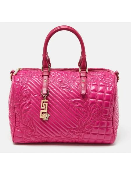 Bolsa de cuero Versace Pre-owned rosa