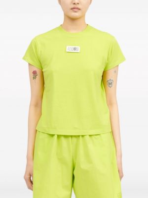 Bavlněné tričko Mm6 Maison Margiela zelené