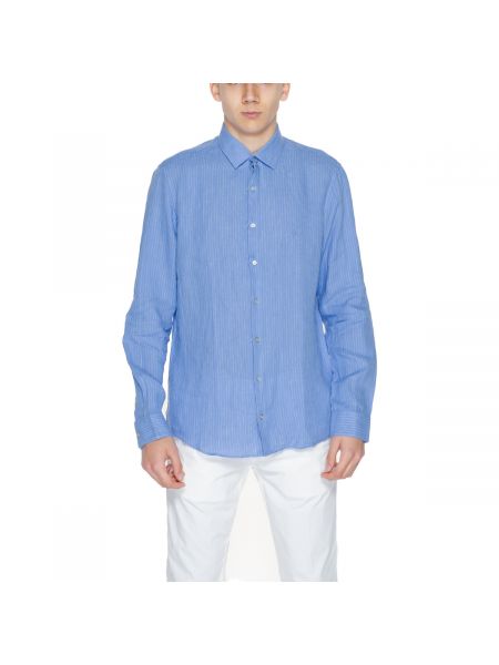 Traper košulja sa dugačkim rukavima Calvin Klein Jeans plava