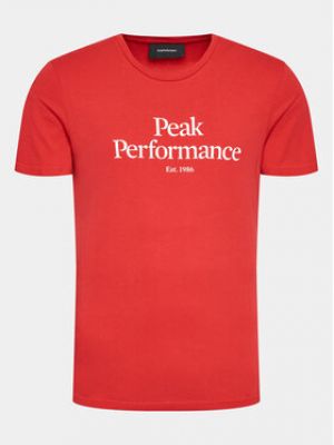 Slim fit priliehavé tričko Peak Performance červená
