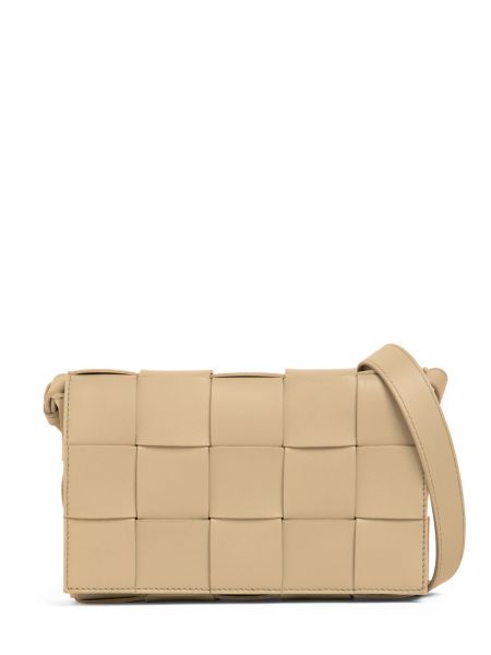 Lær skuldervesker Bottega Veneta beige