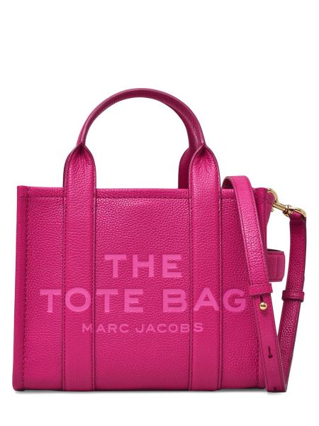 Iš natūralios odos shopper rankinė Marc Jacobs rožinė