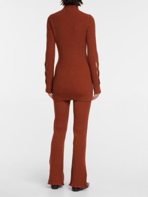 Вълнен пуловер Victoria Beckham червено