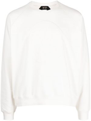 Bluza dresowa z nadrukiem N°21 biała