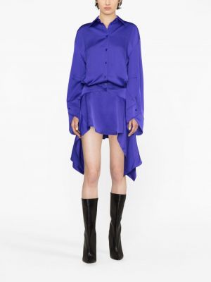 Robe chemise asymétrique The Attico violet