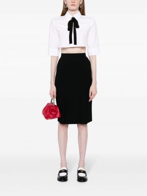 Vilnonis pieštuko formos sijonas Chanel Pre-owned juoda