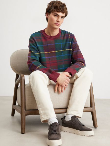 Жаккардовый свитер Gant бордовый