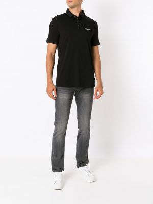 Raštuotas polo marškinėliai Armani Exchange juoda