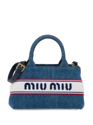 Shopper handtasche mit stickerei Miu Miu