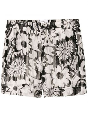 Kratke hlače s cvetličnim vzorcem s potiskom Amir Slama