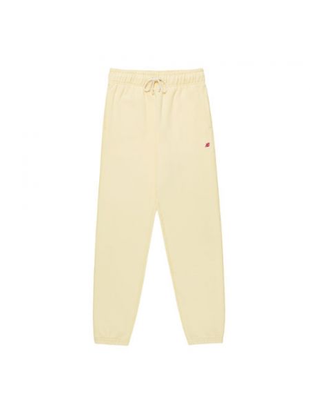 Pantalon de sport en polaire en coton New Balance jaune