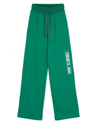 Spodnie sportowe bawełniane z nadrukiem Dolce & Gabbana Dgvib3 zielone