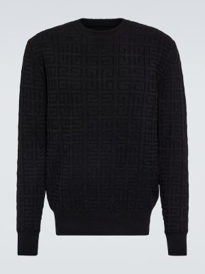 Жакардов пуловер Givenchy черно