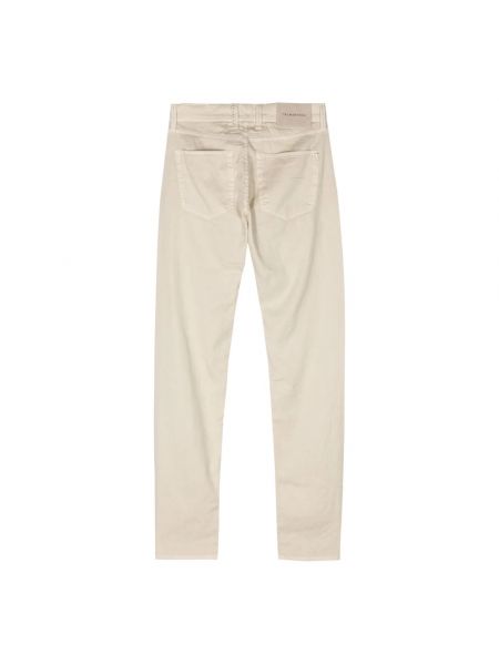 Pantalones de lino de algodón con bolsillos Tramarossa beige