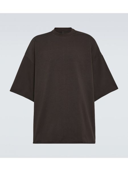 Överdimensionerad jersey bomull t-shirt Rick Owens brun