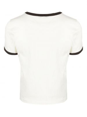 Raštuotas medvilninis marškinėliai Sporty & Rich balta