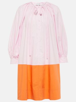 Bavlněné šaty Lee Mathews růžové