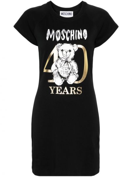 Bavlněné šaty s potiskem Moschino