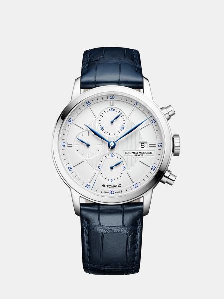 Relojes de cuero Baume & Mercier azul