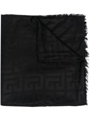 Schal mit print Balmain schwarz