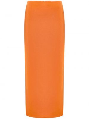 Saténová dlhá sukňa Anna Quan oranžová