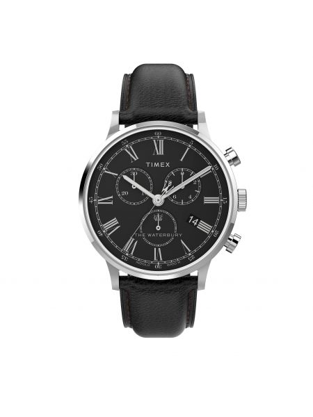 Zegarek srebrny Timex, сzarny