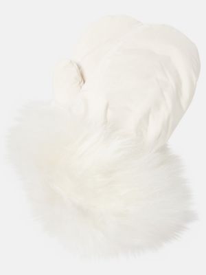 Pernate rukavice Yves Salomon bijela