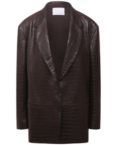 Кожаный пиджак Drome, коричневый