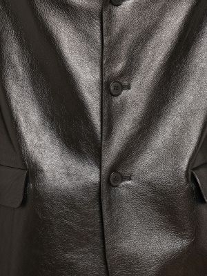 Kožená bunda Versace čierna