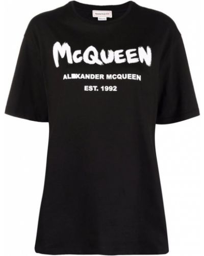 T-shirt Alexander Mcqueen, сzarny