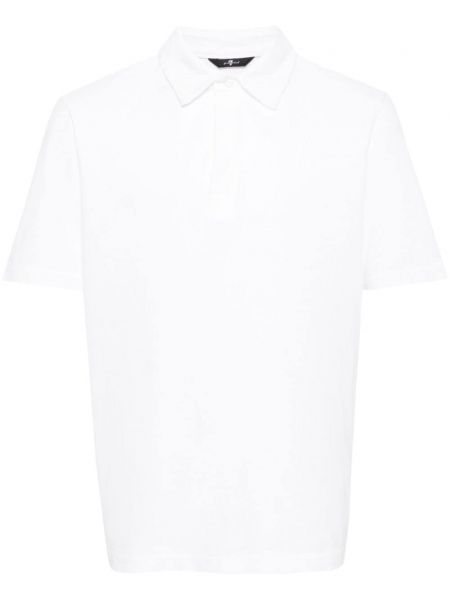 Pamut gombolt pólóing 7 For All Mankind fehér