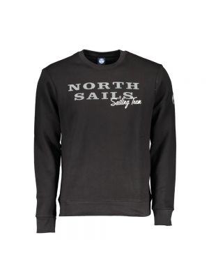 Sweter bawełniany z nadrukiem North Sails czarny