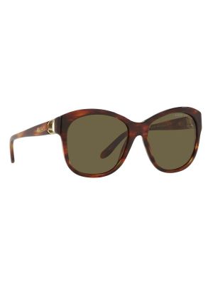 Okulary przeciwsłoneczne w paski Lauren Ralph Lauren brązowe