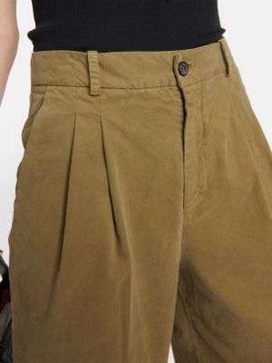 Pantaloni di cotone baggy Nili Lotan verde