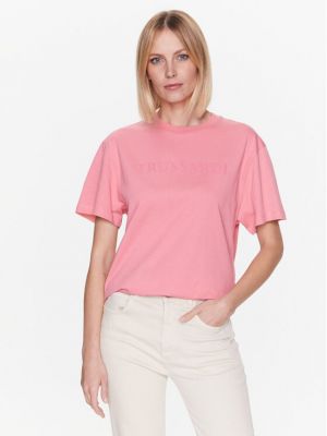 Marškinėliai Trussardi rožinė