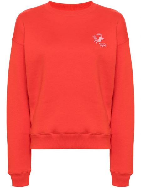 Broderet sweatshirt Maison Kitsuné rød