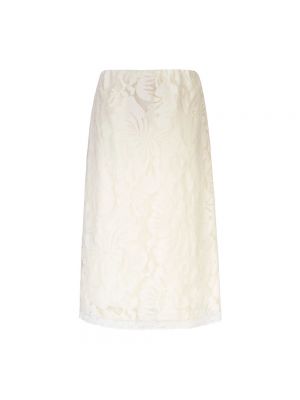 Falda midi de algodón Nº21 blanco