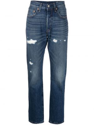 High waist straight jeans ausgestellt Levi's® blau