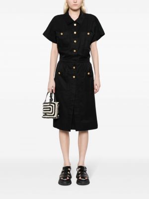 Kokvilnas mini kleita ar pogām Chanel Pre-owned