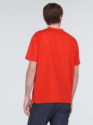 Džerzej bavlnené tričko s potlačou Junya Watanabe červená