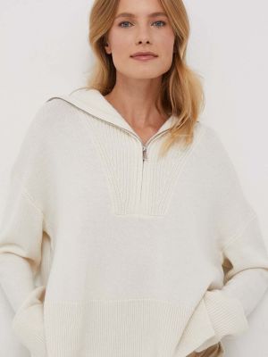 Gyapjú pulóver Calvin Klein bézs