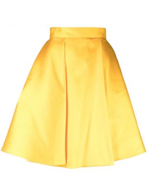 Plisovaná saténová sukňa Gemy Maalouf žltá