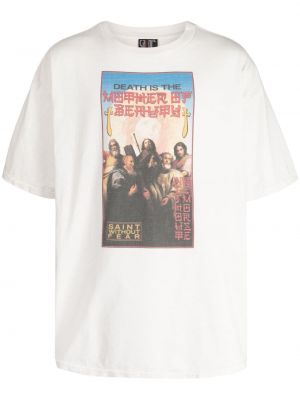 Kokvilnas t-krekls ar apdruku Saint Mxxxxxx balts