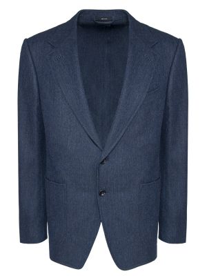 Шерстяной пиджак Tom Ford синий