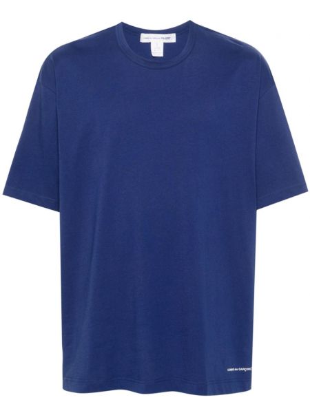 Raštuotas medvilninis marškinėliai Comme Des Garçons Shirt mėlyna
