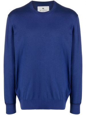 Pull en coton Etro bleu