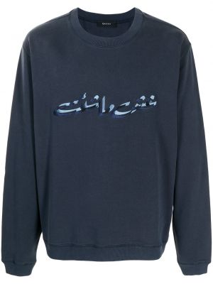 Trykt sweatshirt Qasimi blå