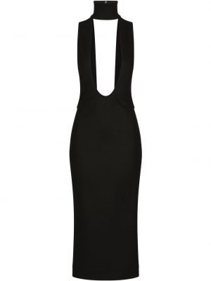 Midi šaty Dolce & Gabbana černé