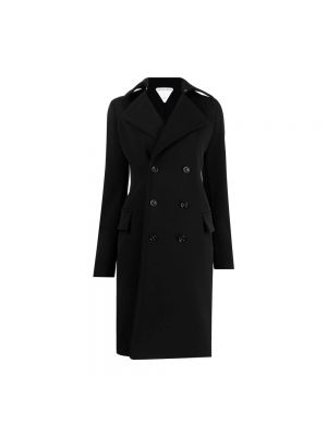 Czarny płaszcz Bottega Veneta
